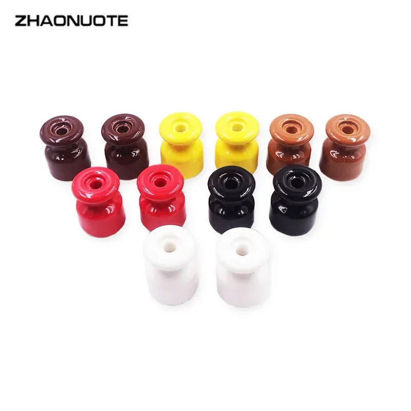 50pcs High Frequency Ceramic Insulator Wall Terminal Insulator Electrical Wire Connector Free Shipping