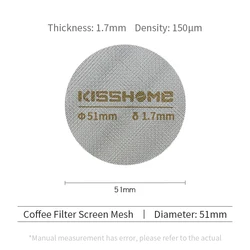 Premium Reusable Espresso Filter and Barista Tool (51mm 1.7mm)