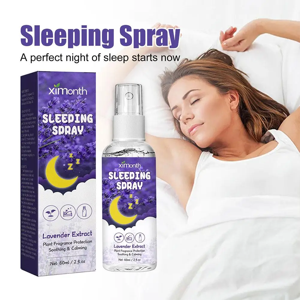 

New 60ml Aromatherapy Deep Sleep Sleeping Rollerball Essential Oil Spray Lavender Essential Oil Sleep Mist Spray For Sleepi J1J6