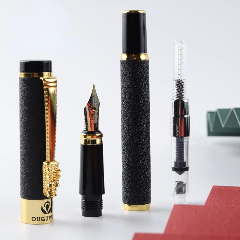 메탈 사인 펜 볼펜 0.5MM, 부드러운 스위스 리필, 검정 잉크, 사무실, 학교, 필기용 펜