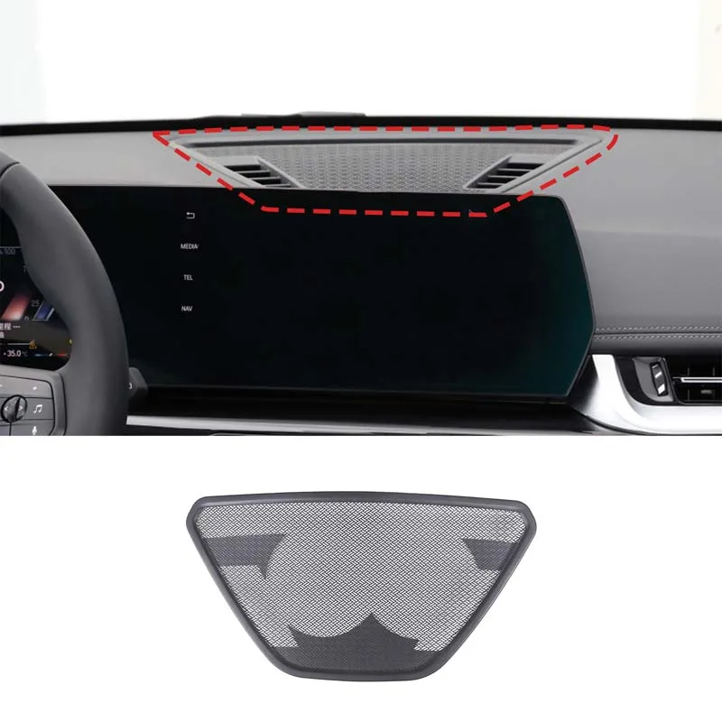 

For BMW X1 U11 2023-2024 Stainless Steels Black Car Dashboard Speaker Net Cover Car Accessories