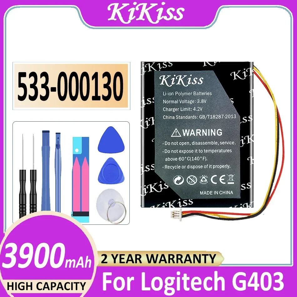 

KiKiss Battery 533-000130 533000130 3900mAh For Logitech X100 G900 G703 G403 Wireless Mouse Digital Bateria