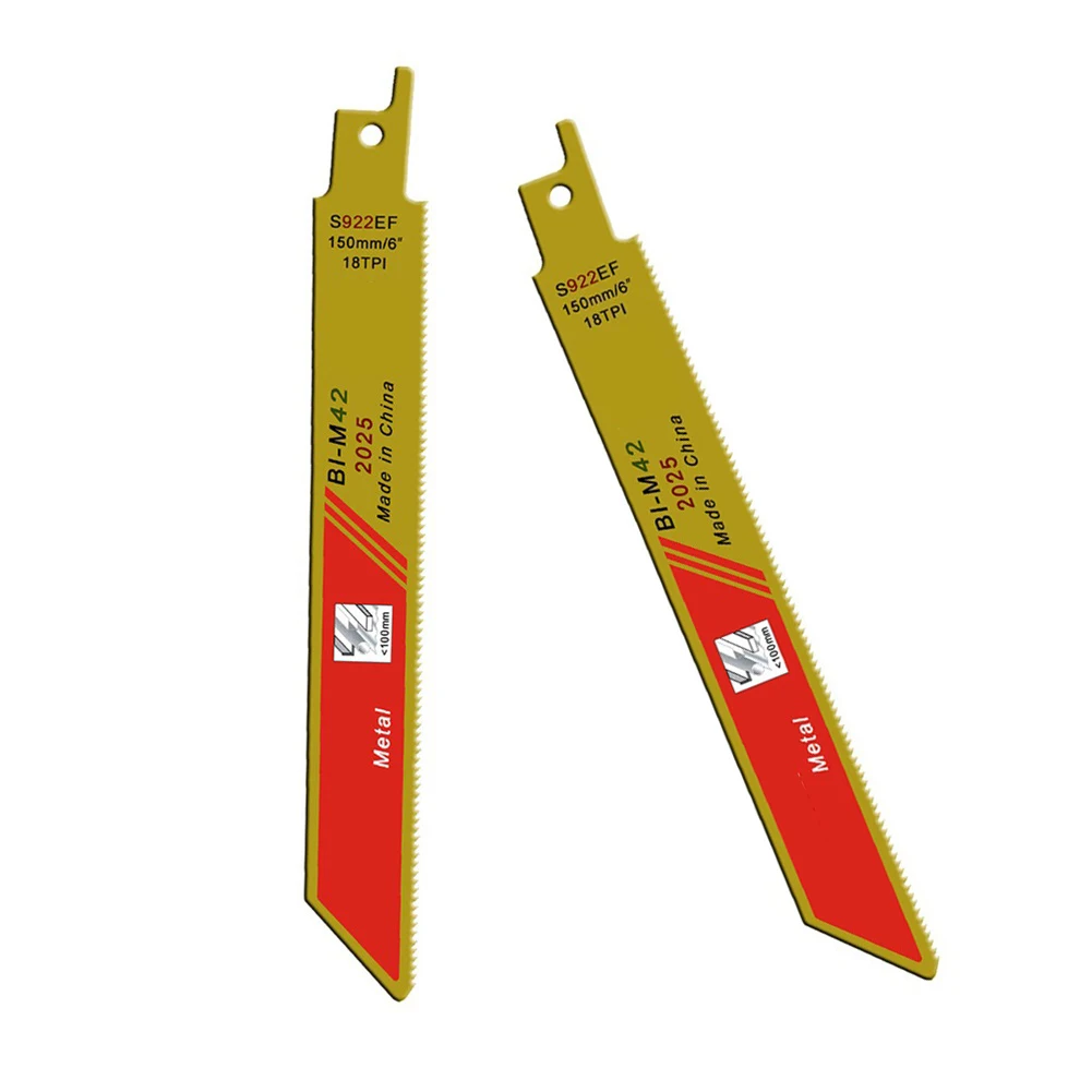 

For Cutting Metal Reciprocating Set Saw Blades 130mm/5.12 150mm/6 2 X 6 Inch Flexible Gold S922EF Stable To Use