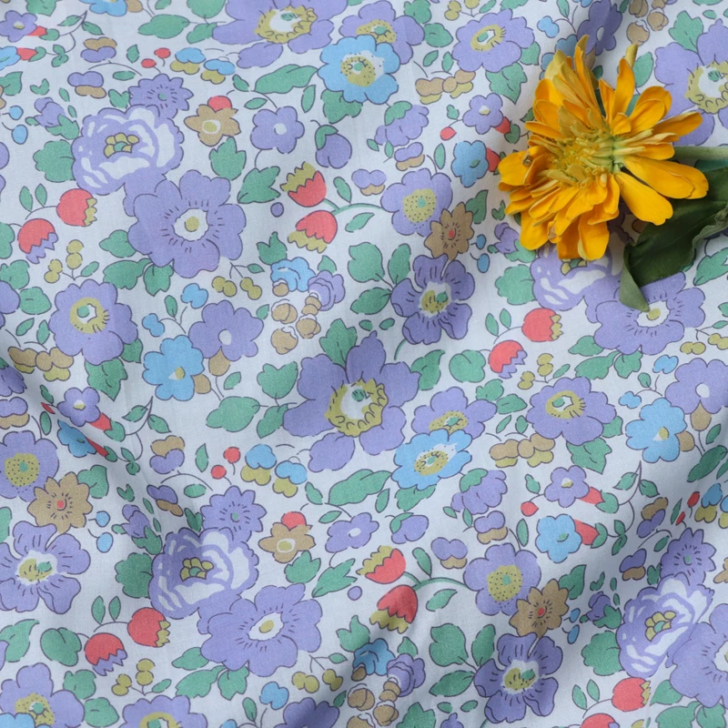 Betsy New Floral 100% Cotton 80S Like Liberty Fabric Stampa Digitale Per Cucire Abiti In Tessuto Gonna Bambini Tessuti Firmati