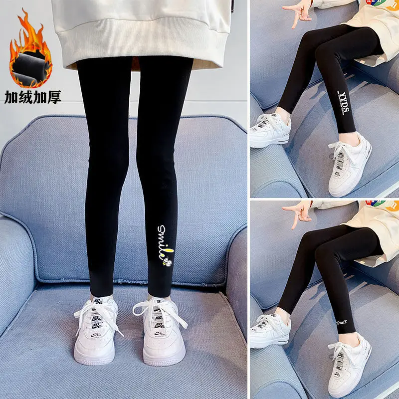 2024 Kids Skinny Leggings for Girls winter Autumn Korean Teenager