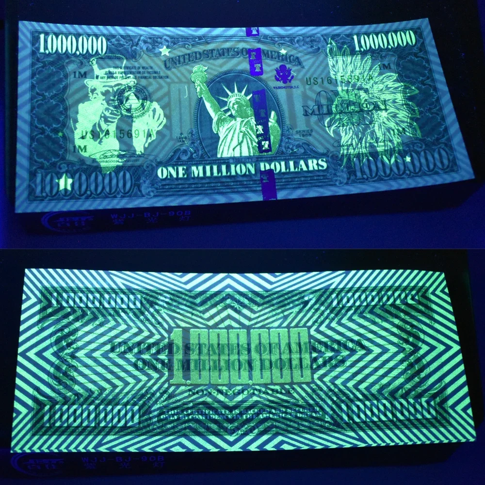 American One Million Dollar Banknote Collection 10PCS/100PCS Statue of Liberty Design UV Anti-counterfeiting Serial Number
