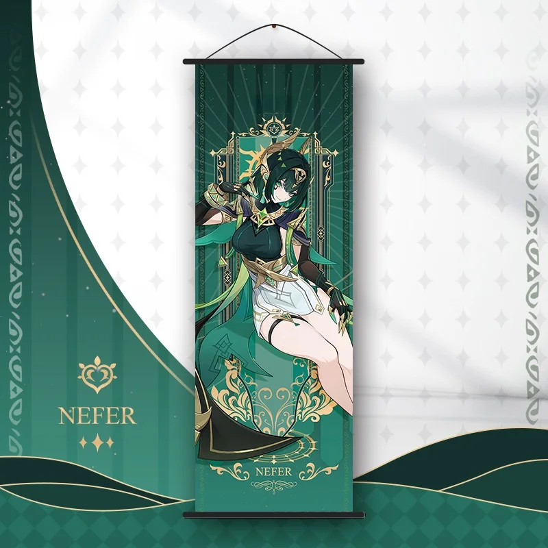 Genshin Impact Scroll Canvas Painting - Anime Wall Art Home Decor