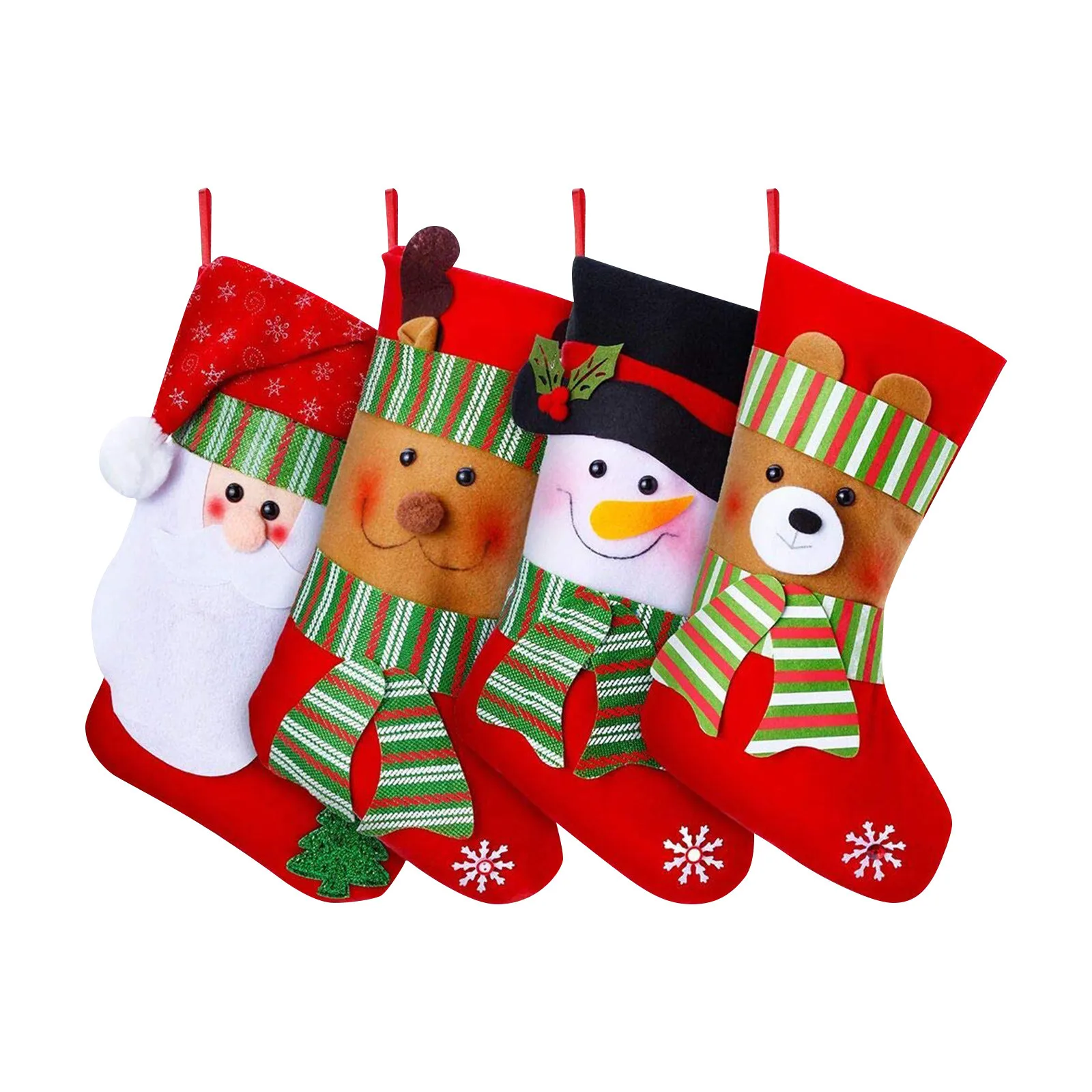 جوارب عيد الميلاد لعام 2023 جورب سانتا كلوز حقيبة حلوى زينة عيد الميلاد  للمنزل زينة شجرة الكريسماس هدية السنة الجديدة من نافيداد