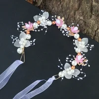 Children's Day Pearl Hairband Girl Performance Sweet Accessories Korean Version Super Immortal New Ribbon Flower Gift - Image 4