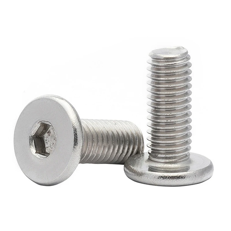 thumbnail image 1 of 5 uds-100 Uds CM M1.6 M2 M2.5 M3 M4 M5 M6 M8 304 hexagonal de acero inoxidable CM enchufe Ultra fino Super plano oblea cabeza tornillo, 1 of 4