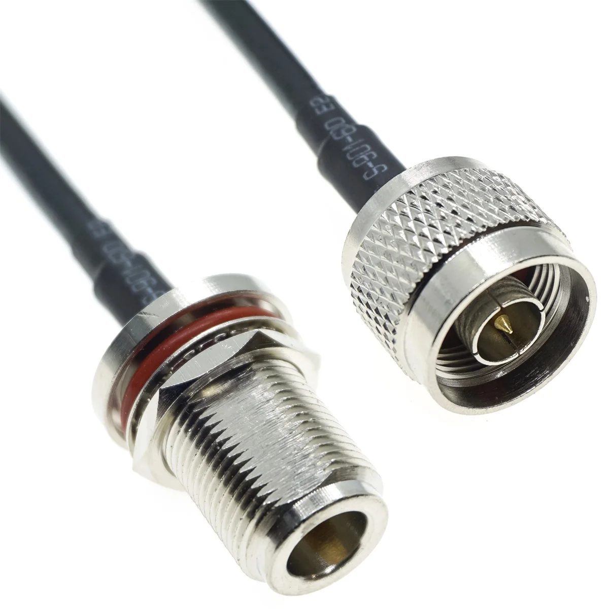 

RG58 N Male to N Female Bulkhead Crimp RF Coax Pigtail Jumper 50ohm Cable