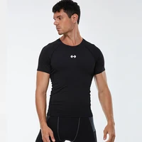 T-shirt de compression élastique pour homme, séchage rapide, sport, athlétique, gym, entraînement, été 4