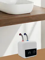 Chauffe-eau électrique 6L 1500W avec prise supérieure, sous évier instantané pour salle de bain, douche d'eau chaude, chauffage de cuisine domestique 2