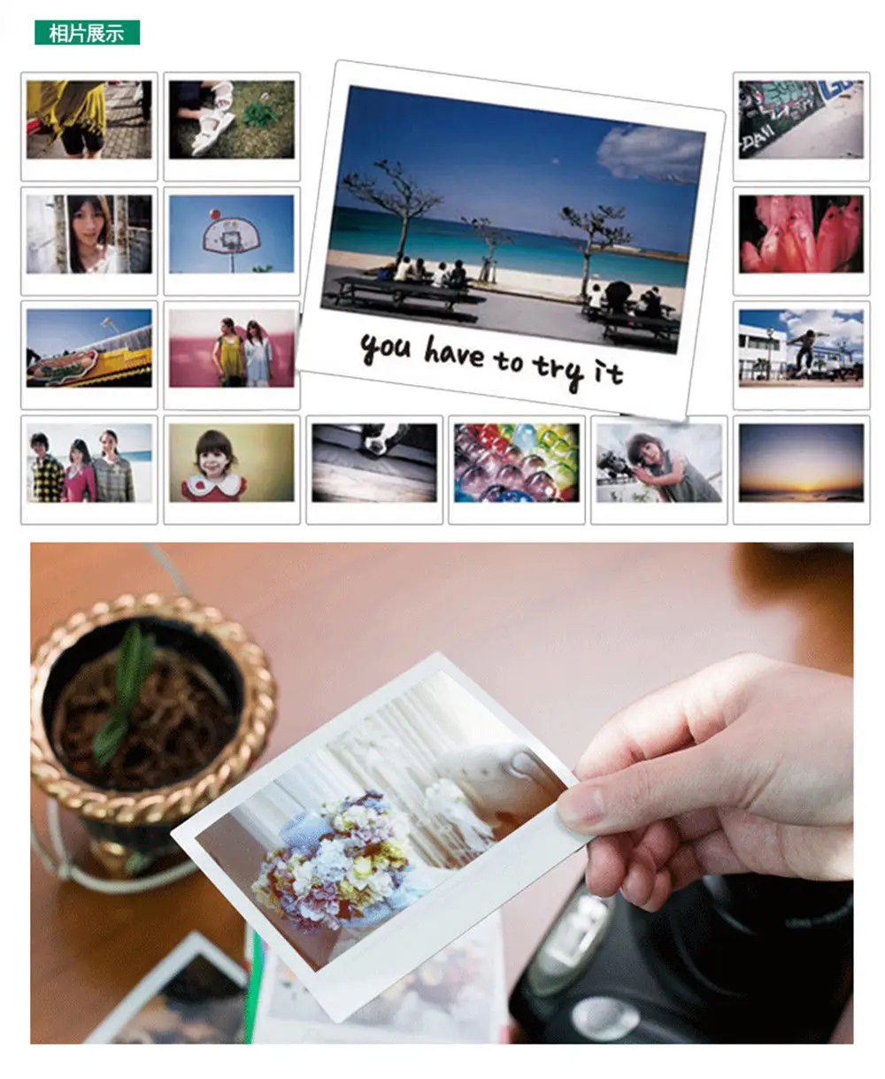 10-200 Sheet Fujifilm Instax WIDE 210 200 300 100 500AF Instant Film Camera Instax Mini 5 Inch Wide Film Photo Paper Genuine