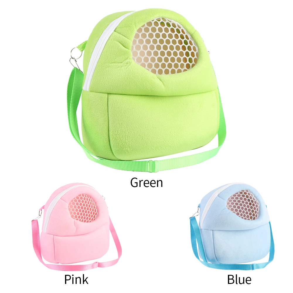 Hamster Travel Carrier Bag Chinchilla Guinea Pig Bunny Breathable Carrier Cage Warm Soft Travel Walking Small Animal pet carrier