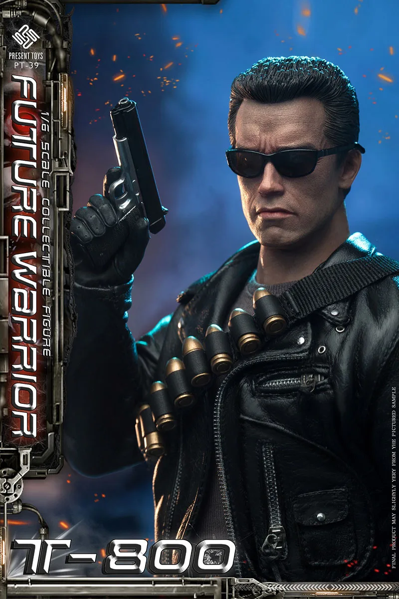 In Stock PRESENT TOYS PT sp39 1 6 Collectible Future Warrior T 800 Arnold 12 Male