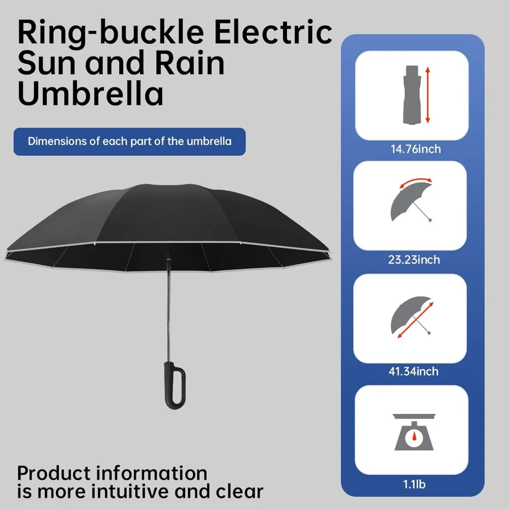 Extra-large sun umbrella, folding umbrella, suitable for both sunny and rainy days, women's sun protection and UV protection.