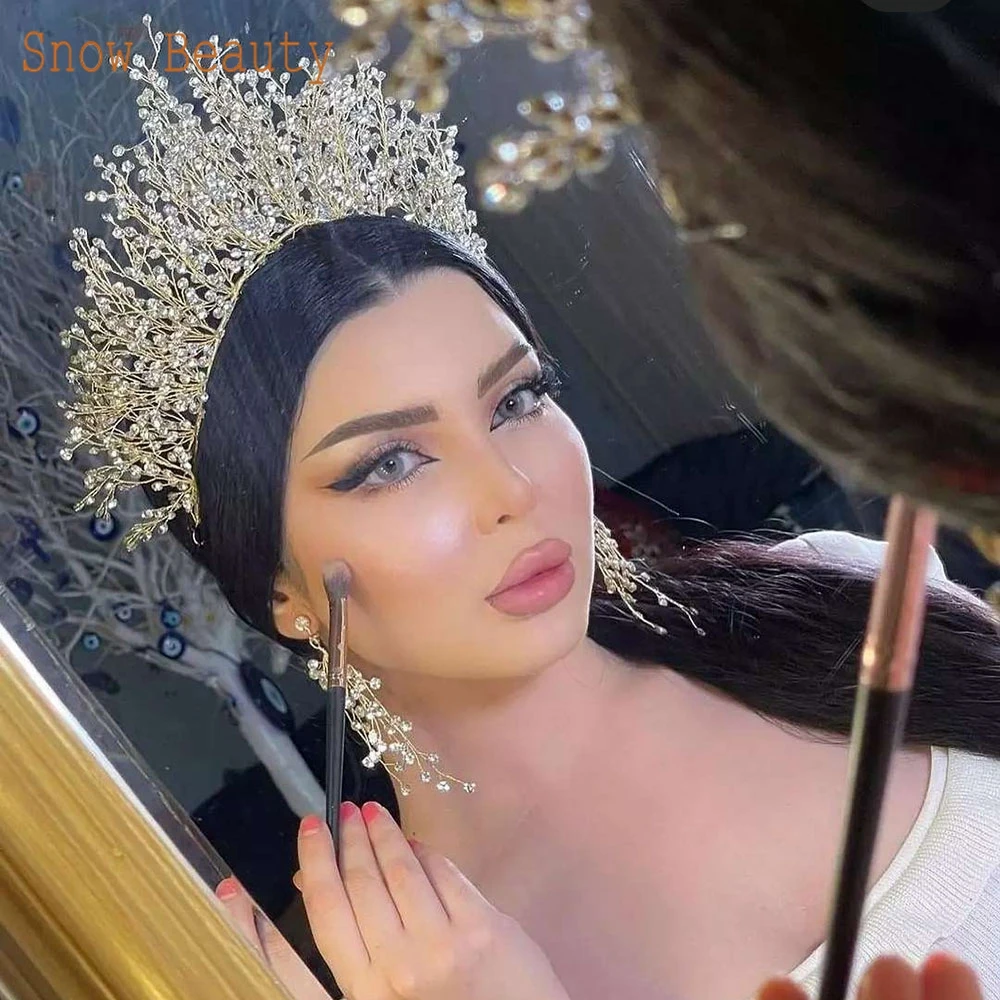 Wedding Crown Rhinestone Bridal Headpiece Handmade Bridal Hair Accessories Party Tiaras And Crown Women Hair Jewelry jewelry accessories hair accessory hair headdress bridal headwear hair band crown
