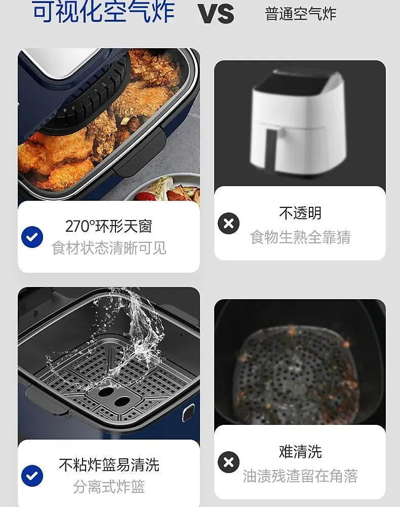 Description Picture 3 of itemAir fryer household fully automatic new large-capacity microwave oven smart oven all-in-one multi-function French fries