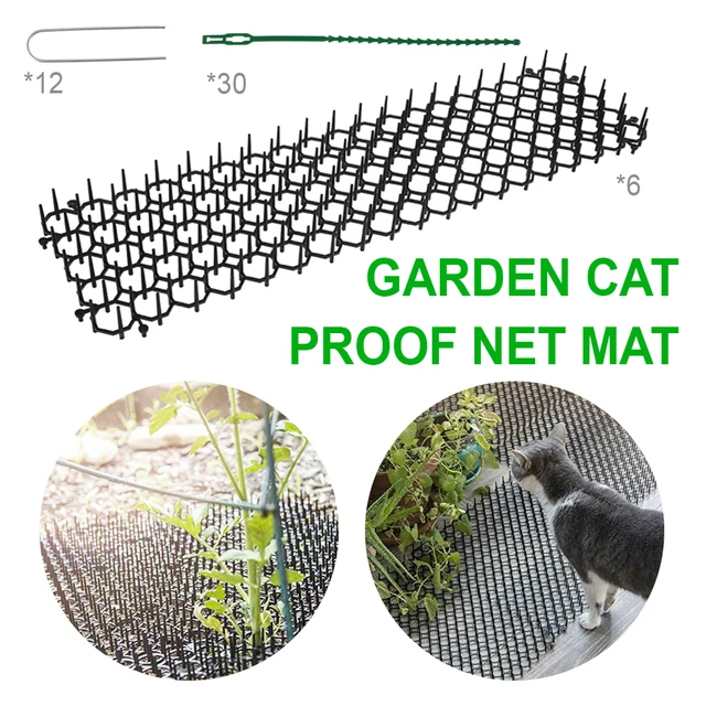 6/10Pcs Gardening Cat Scat Mat Repellent Mat Anti-Cat With Prickle Strips Spikes Straps Deterrent Keep Cat Dog Away Digging 2