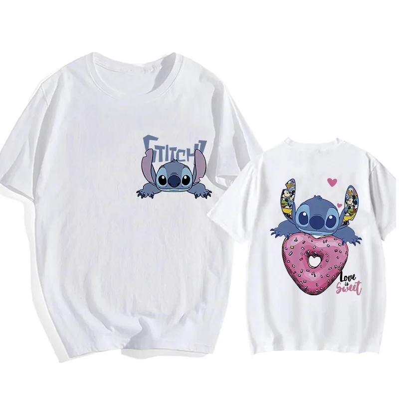 Hip Hop Shirt EU Size Unisex Disney Lilo Stitch Cartoon T Shirt Stitch Cute Manga T-shirt Y2k Graphic Tshirt Top Tees Clothes 2