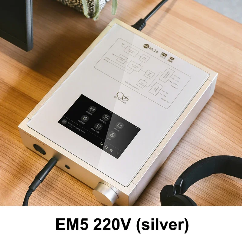 SHANLING EM5 Android Desktop Digital Music Player Streaming WiFi DAC AMP Headphone Amplifier AK4493 chip MQA PCM384 DSD512 images - 6