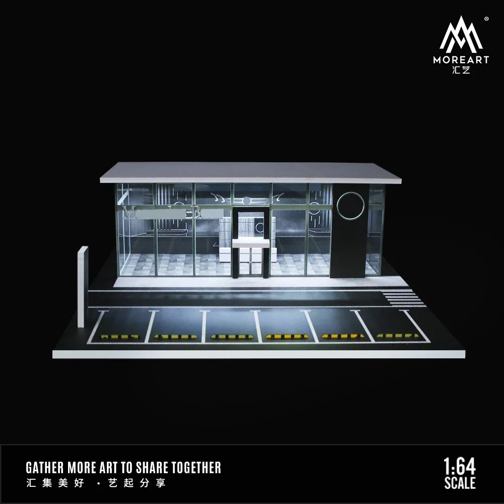 [New Lamborghini] MoreArt 1:64 Car Showroom Miniature Landscape Car Theme Diorama Car Parking Lot Car Display/Collecction 