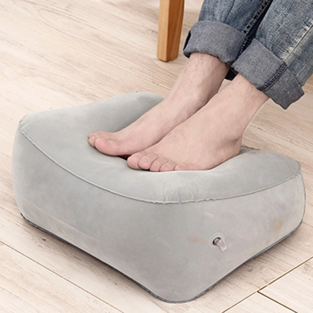 

Inflatable Foot Stool Rest Cushion Pillow Travel Footrest Throw Pillows for Couch