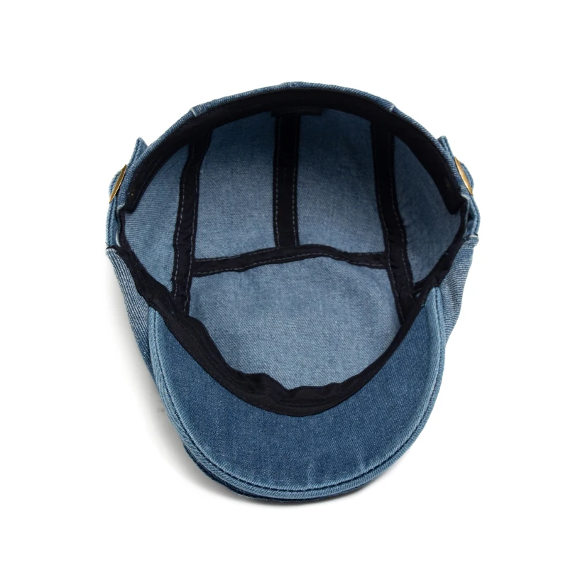 New Denim Cotton Beret Men Vintage Newsboy Cap Spring Autumn Casual Women Visor Fashion Cool Flat Hat Adjustable Berets casual hat beret hat newsboy cap newsboy hat woolen beret