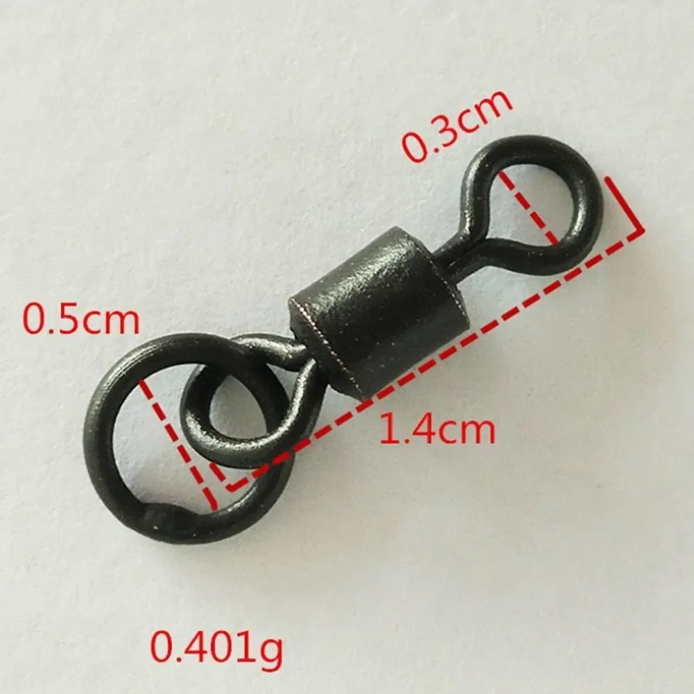 20/50/100pcs Swivel Size 8# Carp Fishing Flexi Ring Swivels Terminal Tackle For Marker Float Alloy Copper Pesca Iscas Tools