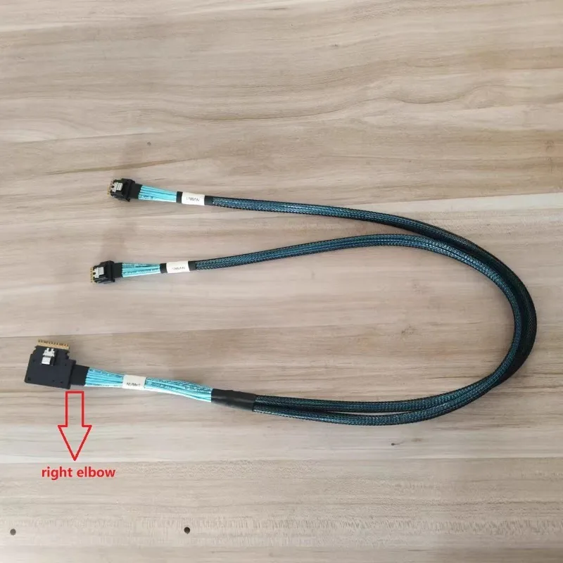 슬림 SAS 4.0에서 SFF-8654로 8i-4i NVMe PCIe 4.0 서버 연결 케이블 50 60 67 73cm