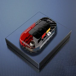 Premium ABS Carbon Car Key Case Cover - Sleek and Durable Key Protection Accessory (B Carbon Red)