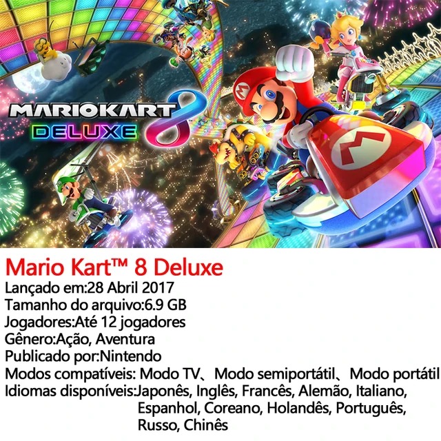 Jogo Mario Kart 8 Deluxe Nintendo Switch Midia Fisica