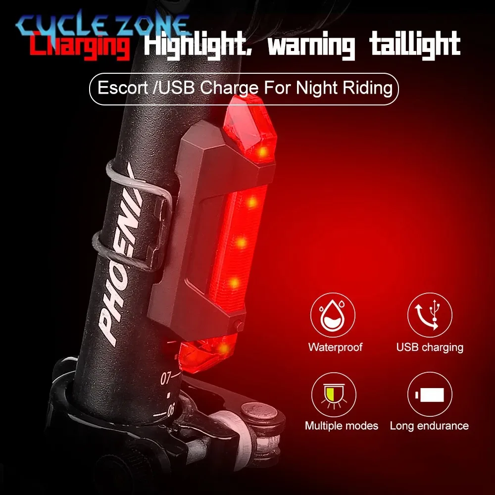 Bicycle lights USB Rechargeable taillights night riding safety equipment for road bike mountain bike