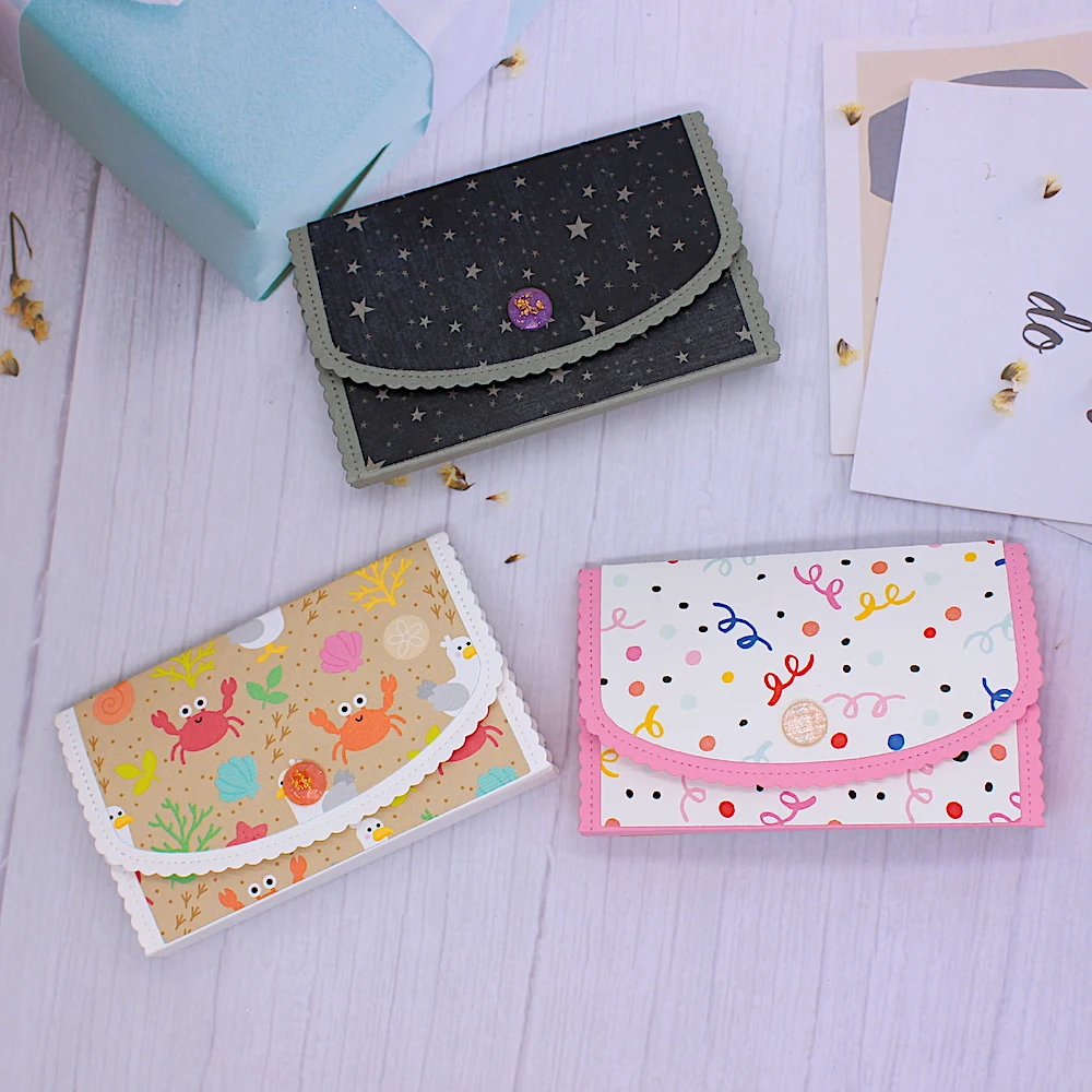 KLJUYP 큰 지갑 봉투 포켓 금속 절단 다이, 스크랩북 종이 공예 장식, 스..