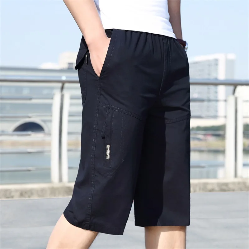 Men Summer Cargo Short Casual Cropped Trouser Sports Tactical Baggy Half Pants Camping Overalls Tactical Pants 6XL