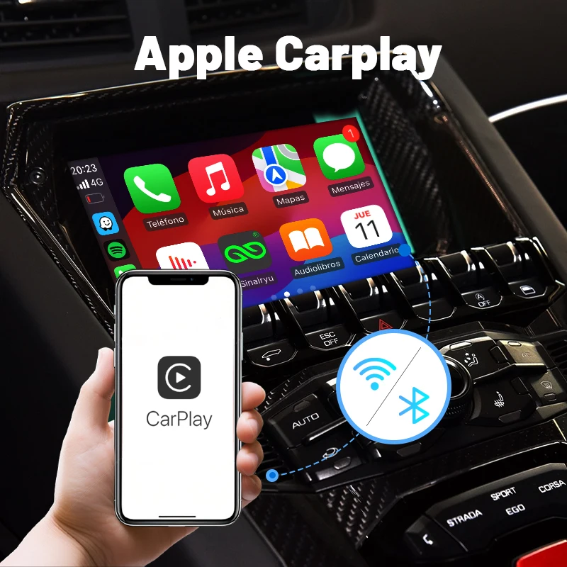 Retrofit Wireless Apple Carplay & Wireless Android Auto for Lamborghini Aventador LP-700 Huracan