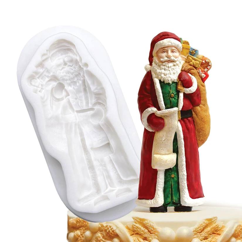 Set 2 Moldes Silicona Navidad - Formas Papá Noel, árbol, Estrella, Etc., Sin BPA, Apto Para Horno Y Congelador