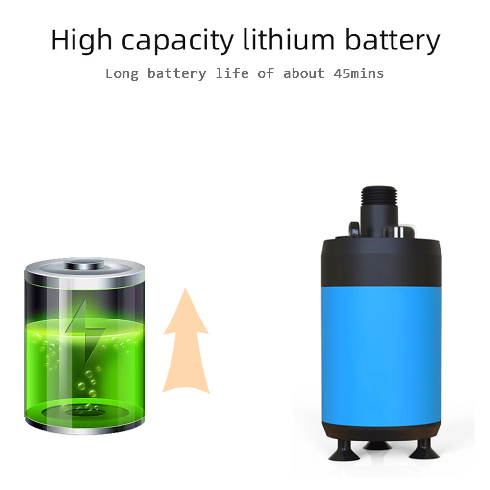 Electric Shower Pump Camping Shower Set Camping Shower Outdoor Handheld Electric Shower Portable Battery Powered Compact Handheld Rechargeable Camping Showerhead