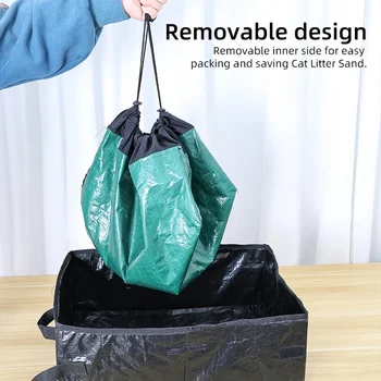 Lettiera per gatti portatile vassoio per wc per cani da viaggio riutilizzabile all'aperto Oxford lettiera da viaggio accessori per animali domestici impermeabili