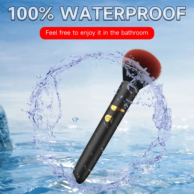 Brocha de maquillaje, vibrador tipo bala.