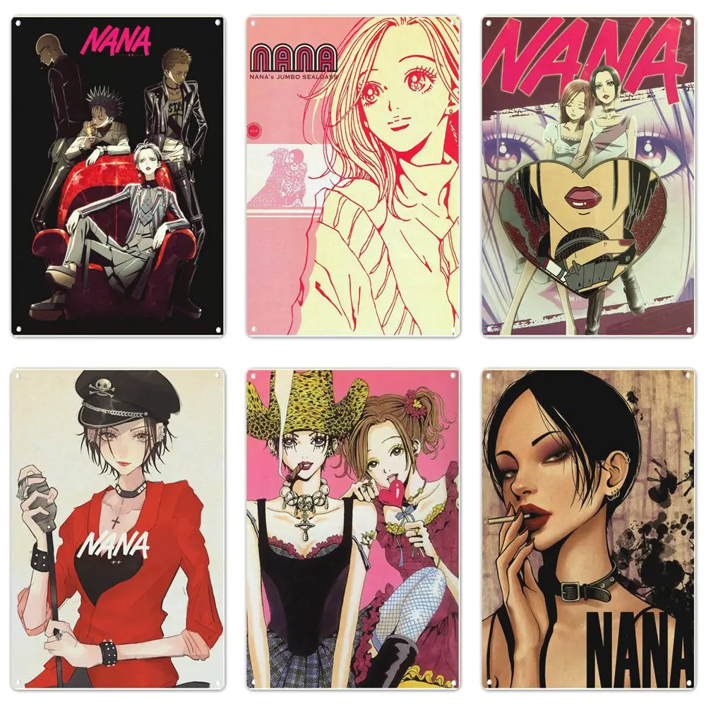 アニメメタルサインNANAレトロプラーク、漫画アニメ、ウォールアート