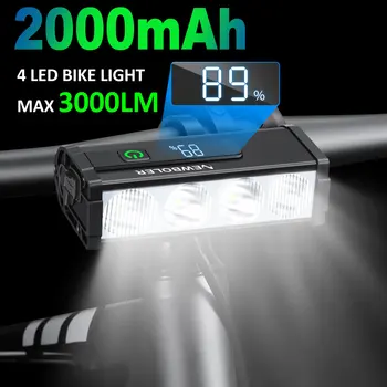 NEWBOLER luce per bicicletta anteriore 10000Lumen luce per bici 10000mAh torcia impermeabile ricarica USB accessori per lampade da ciclismo su strada MTB