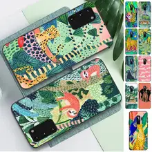 

FHNBLJ Chic Cute Cartoon Anime Sloth Leopard Phone Case for Samsung S10 21 20 9 8 plus lite S20 UlTRA 7edge