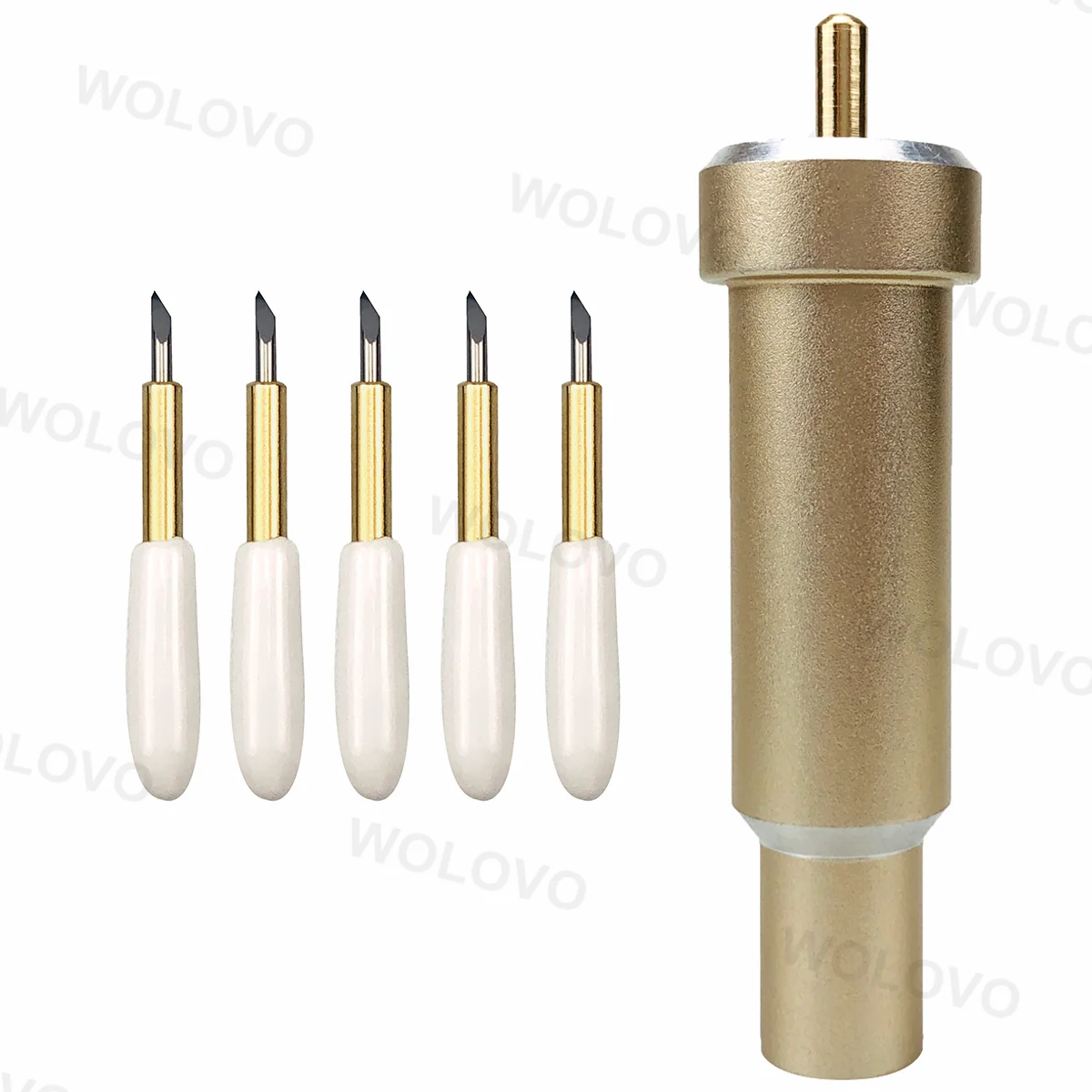 5 Pezzi Deep Point Blade E 1Pc Plotter Holder Per Cricut Maker 3, Cricut Explore 3, Esplora Air Gold