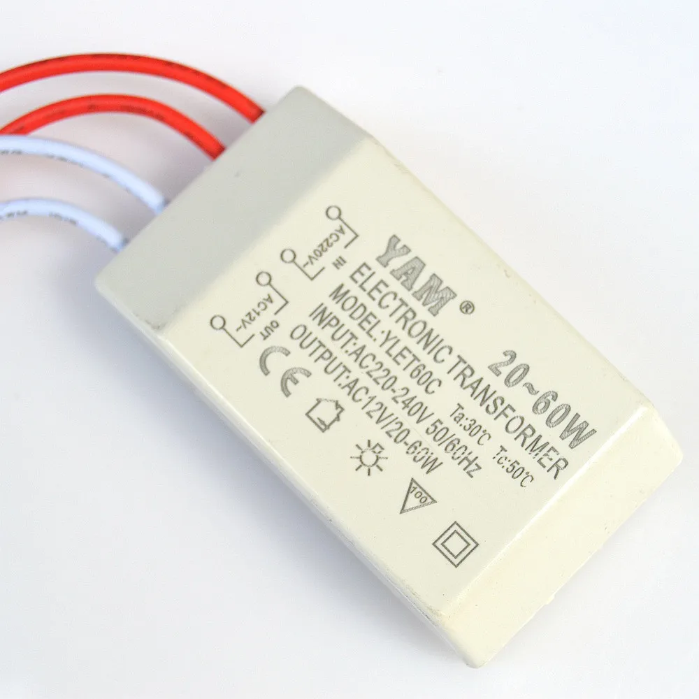 고품질 220V AC 12V 전자 변압기 전압 변환기 20 60W 할로겐 조명 드라이버 전원 공급 장치 변압기
