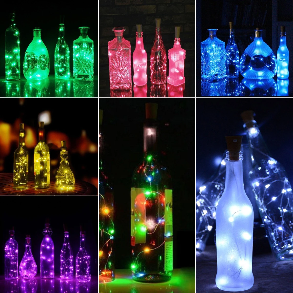 

1PCS Solar 2M LED Cork Shaped 20 LED Night Fairy String Light Kork Solarbetrieben Licht Wine Bottle Lamp Party Celebration Gift