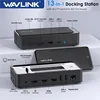 WAVLINK USB C Triple 4K@60Hz Display Docking Station 13-In-1 Type C 5Gbps Hub with M.2 PCIe/SATA SSD Enclosure Support 100W PD 1