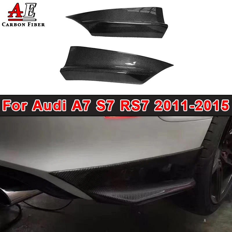 

A7 Carbon Fiber Rear Bumper Lip Side Splitters Aprons Spoiler For Audi A7 S7 RS7 2013-2016 Car Styling