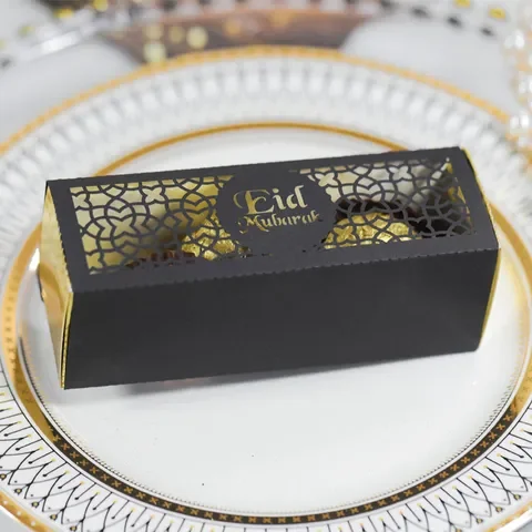 

Eid Mubarak Box 10pcs Dragee Candy Ramadan Kareem Favor Gift DIY Islamic Muslim Festival Happy Al-Fitr Eid Party Supplies